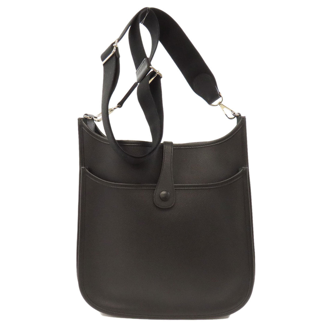 HERMES Shoulder Bag Epsom black Evelyn 3 PM SilverMetal Women Used Authentic
