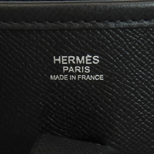HERMES Shoulder Bag Epsom black Evelyn 3 PM SilverMetal Women Used Authentic