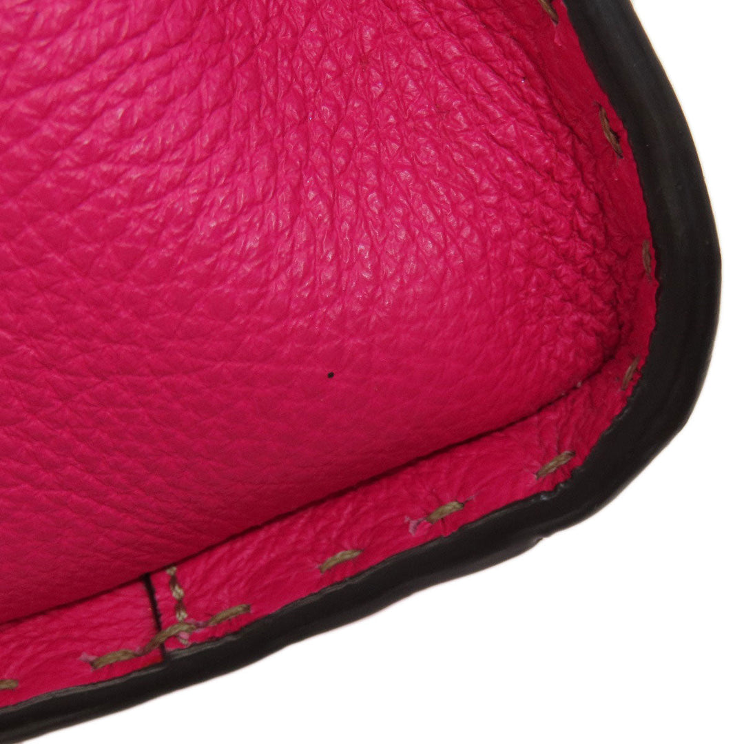 FENDI Handbag Calfskin pink Peekaboo Mini Selleria 2WAY Women Used Authentic
