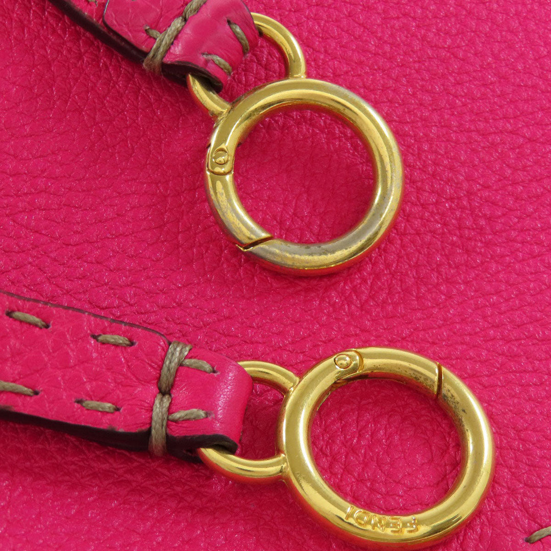 FENDI Handbag Calfskin pink Peekaboo Mini Selleria 2WAY Women Used Authentic