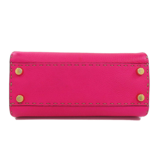 FENDI Handbag Calfskin pink Peekaboo Mini Selleria 2WAY Women Used Authentic