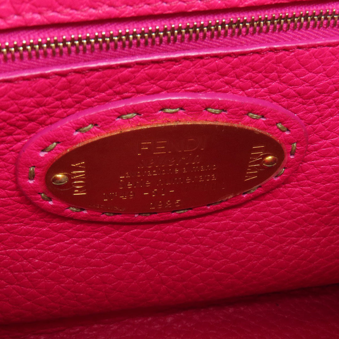 FENDI Handbag Calfskin pink Peekaboo Mini Selleria 2WAY Women Used Authentic