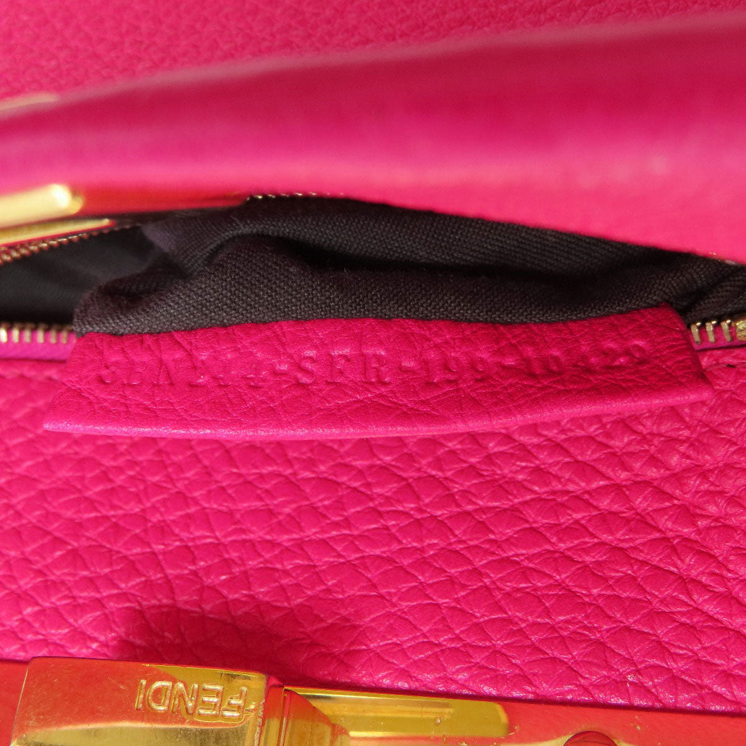 FENDI Handbag Calfskin pink Peekaboo Mini Selleria 2WAY Women Used Authentic