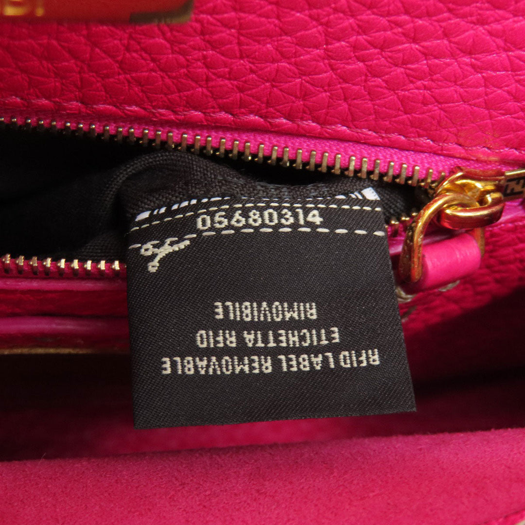 FENDI Handbag Calfskin pink Peekaboo Mini Selleria 2WAY Women Used Authentic