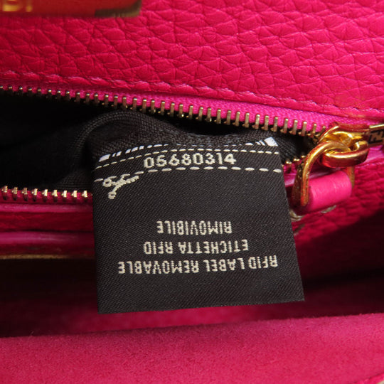 FENDI Handbag Calfskin pink Peekaboo Mini Selleria 2WAY Women Used Authentic