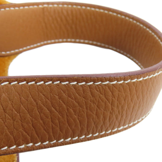 HERMES Handbag Taurillon Clemence Brown Picotin Lock MM Gold SilverMetal Women Used Authentic