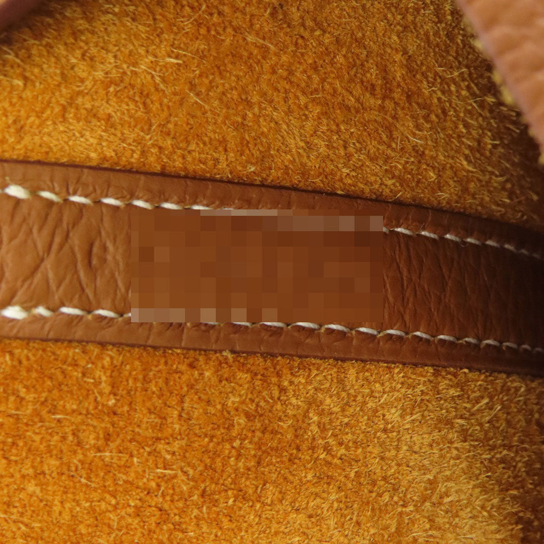 HERMES Handbag Taurillon Clemence Brown Picotin Lock MM Gold SilverMetal Women Used Authentic