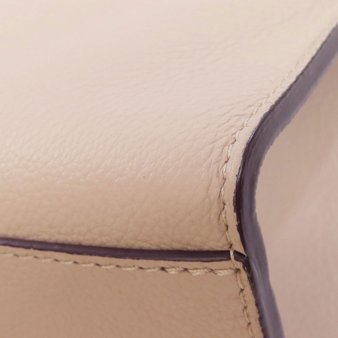 LOUIS VUITTON Shoulder Bag M56137 Grain Calfskin Leather beige My Rock Me Chain Women Used Authentic