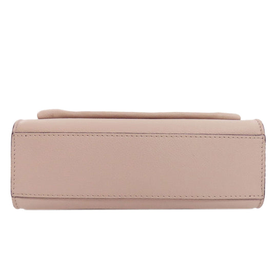 LOUIS VUITTON Shoulder Bag M56137 Grain Calfskin Leather beige My Rock Me Chain Women Used Authentic