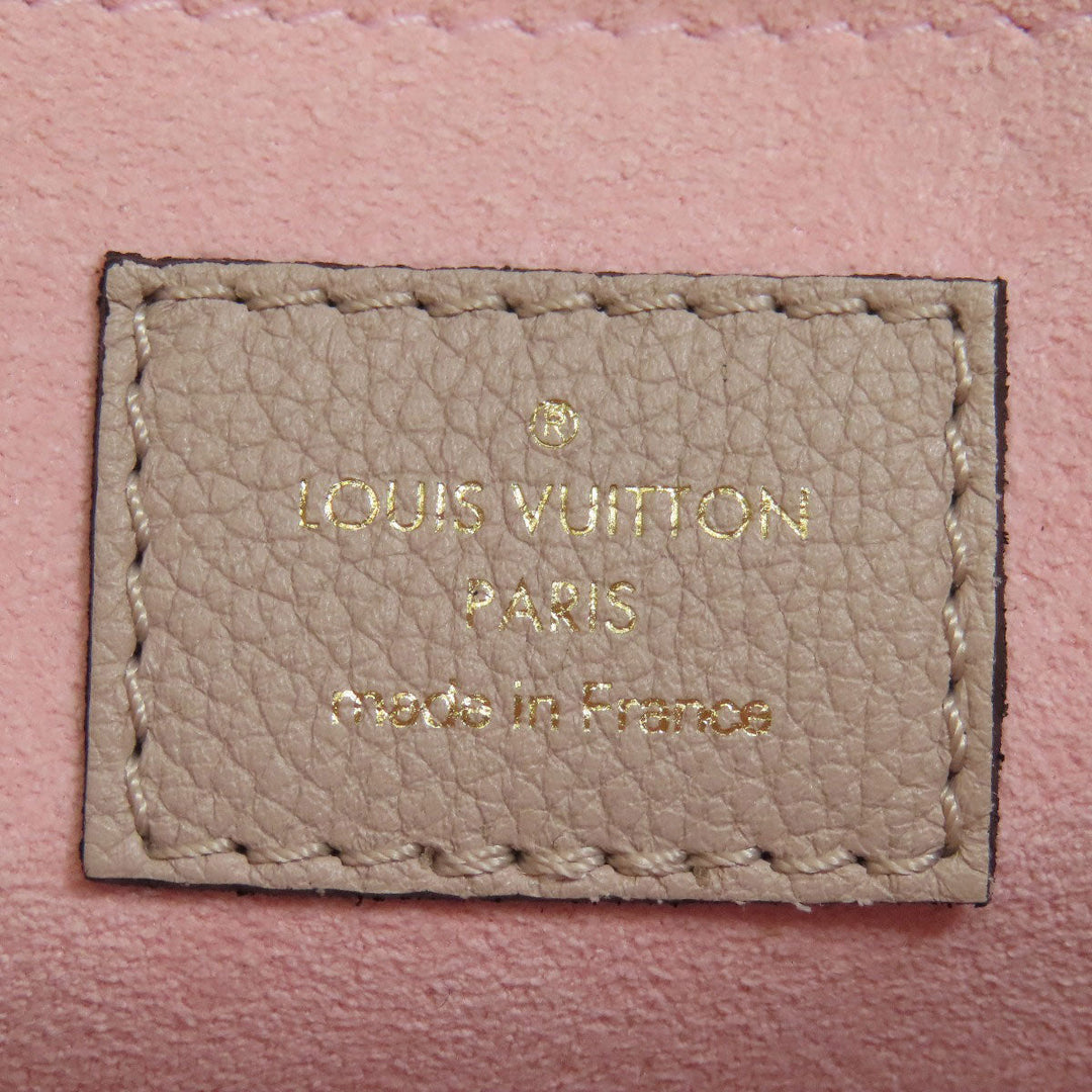 LOUIS VUITTON Shoulder Bag M56137 Grain Calfskin Leather beige My Rock Me Chain Women Used Authentic