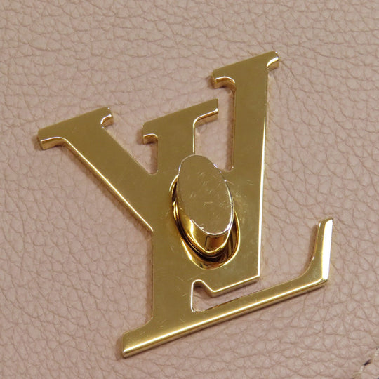 LOUIS VUITTON Shoulder Bag M56137 Grain Calfskin Leather beige My Rock Me Chain Women Used Authentic