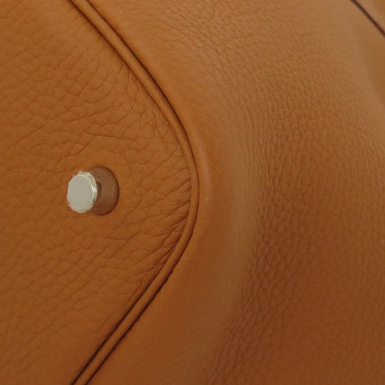 HERMES Handbag Taurillon Clemence Leather gold Picotin Lock MM Gold SilverMetal Women Used Authentic