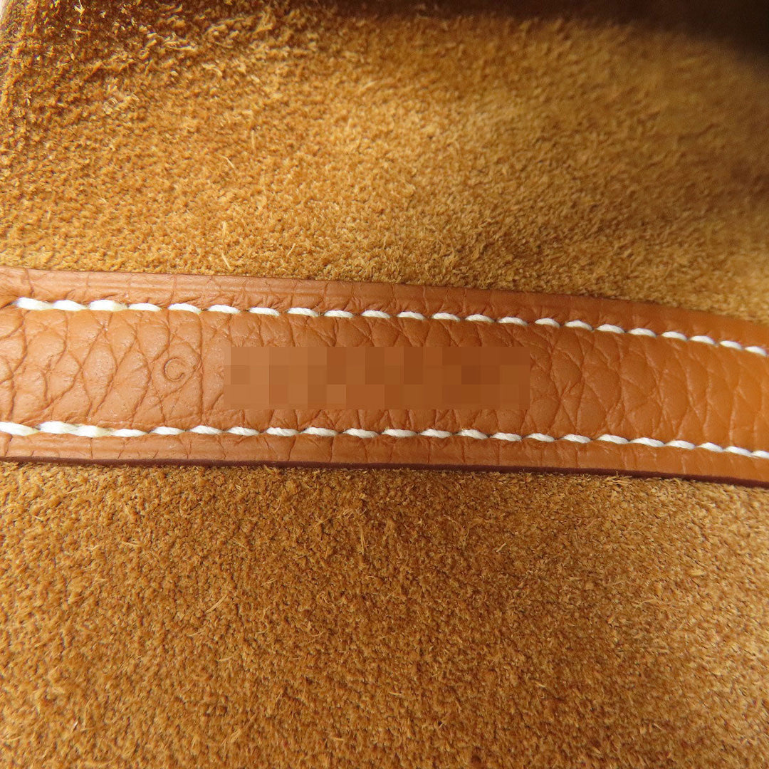 HERMES Handbag Taurillon Clemence Leather gold Picotin Lock MM Gold SilverMetal Women Used Authentic