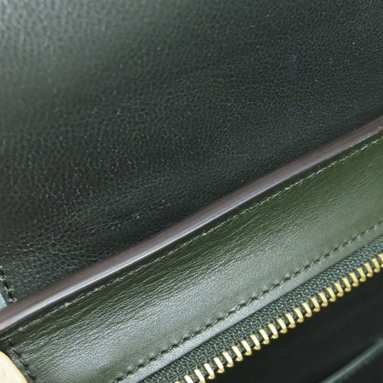 CELINE Handbag leather black Trapeze 2WAY Women Used Authentic