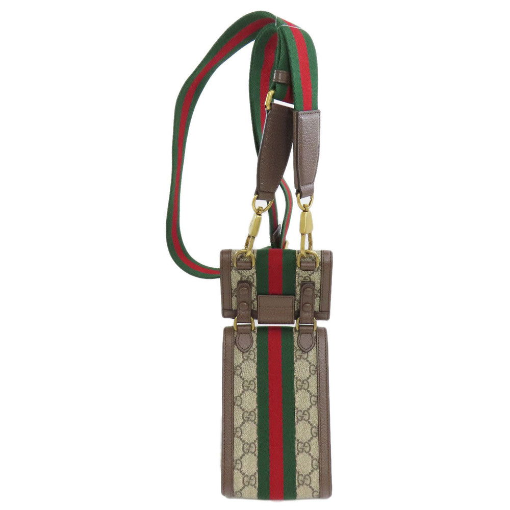 GUCCI Shoulder Bag 699173 PVC beige Ofidia Women Used Authentic