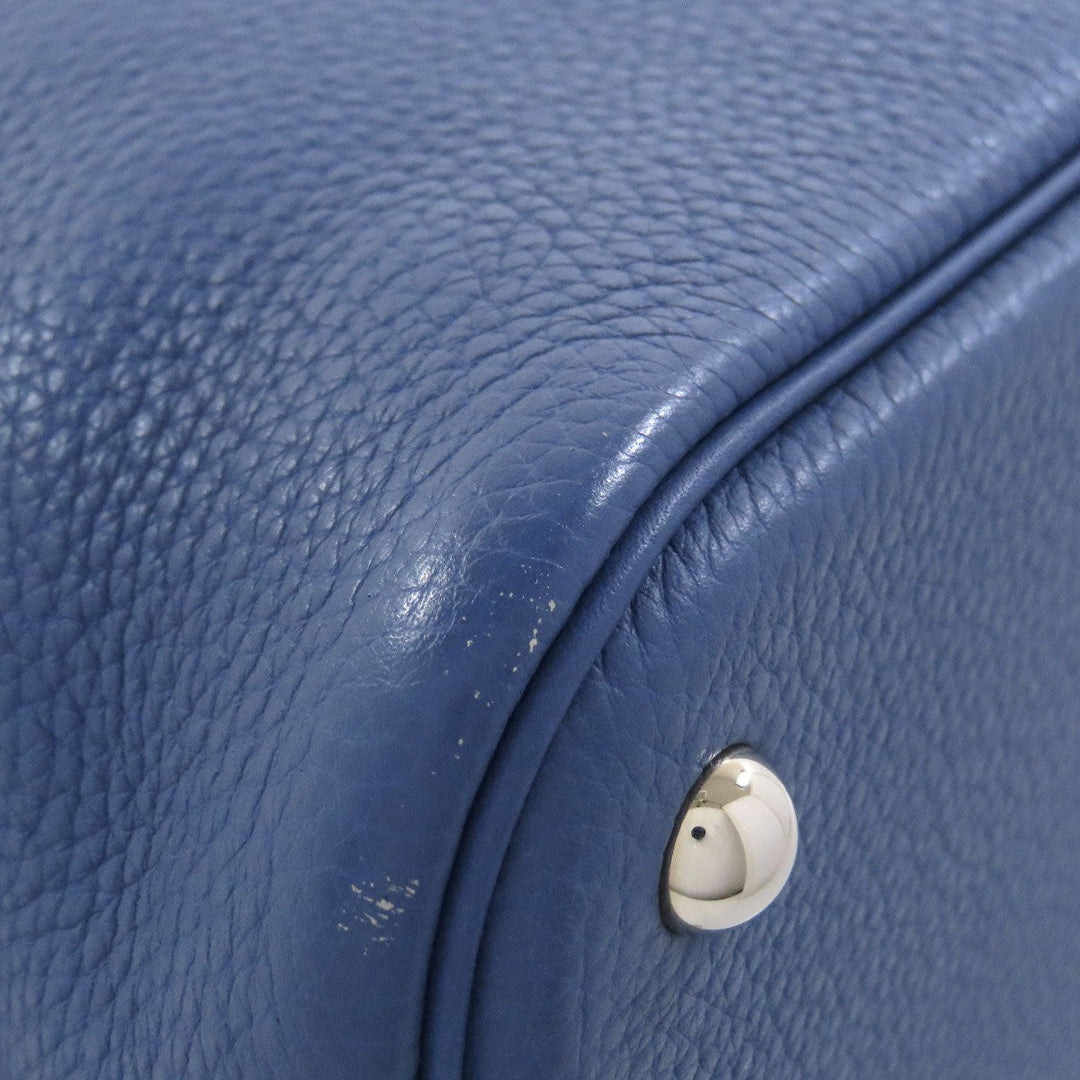 HERMES Handbag Taurillon Clemence blue Bolide 31 SilverMetal Women Used Authentic