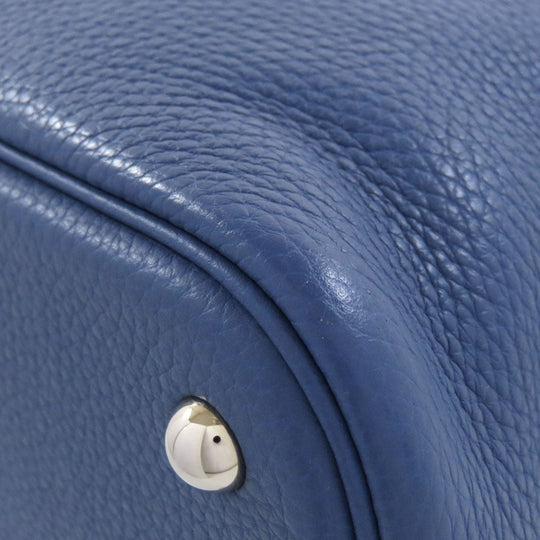 HERMES Handbag Taurillon Clemence blue Bolide 31 SilverMetal Women Used Authentic