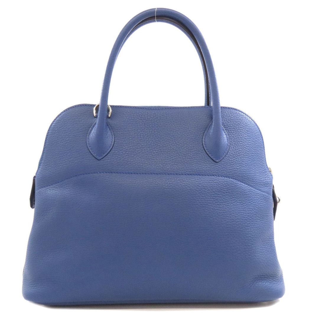 HERMES Handbag Taurillon Clemence blue Bolide 31 SilverMetal Women Used Authentic