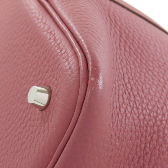 HERMES Handbag Taurillon Clemence pink Picotin Lock MM SilverMetal Women Used Authentic