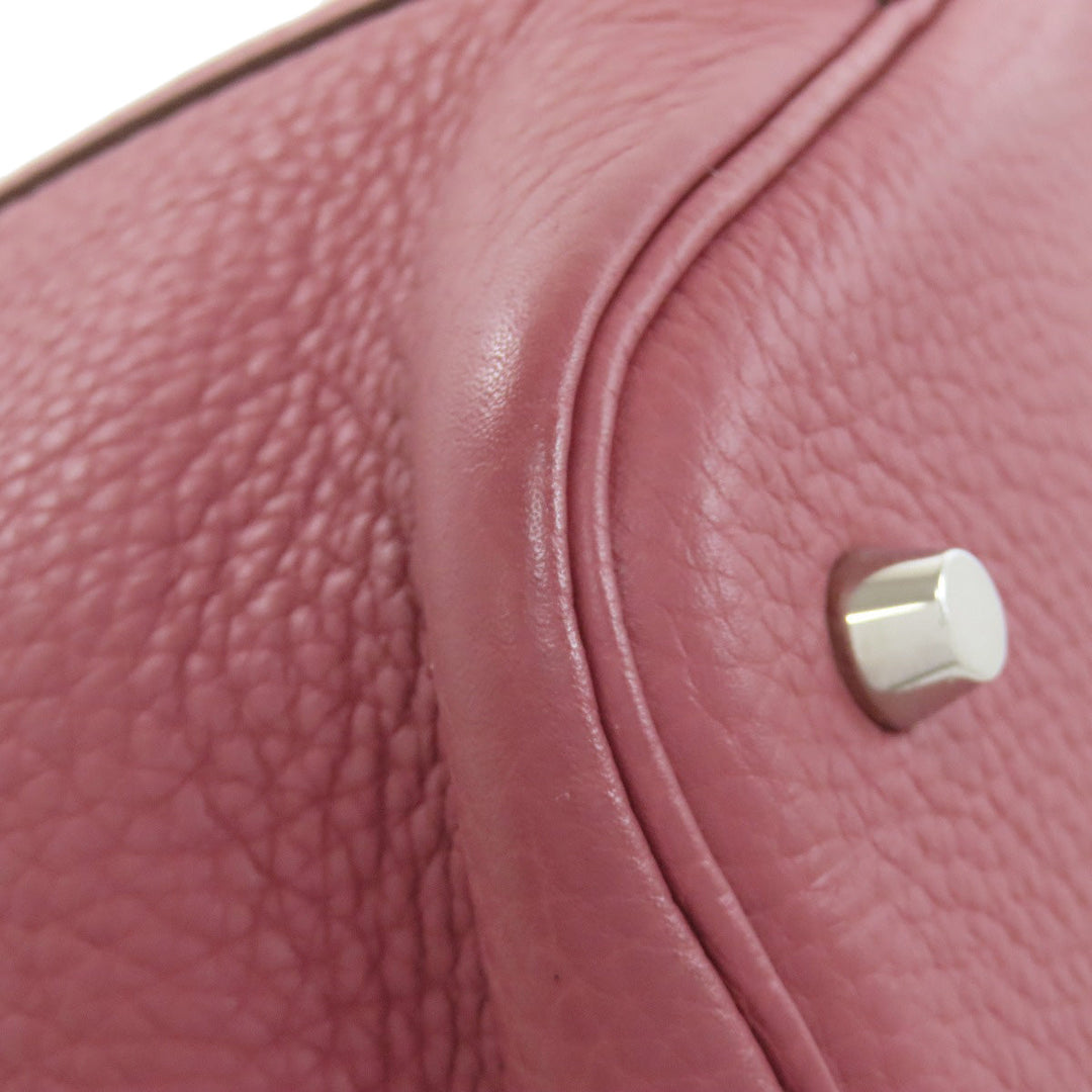 HERMES Handbag Taurillon Clemence pink Picotin Lock MM SilverMetal Women Used Authentic