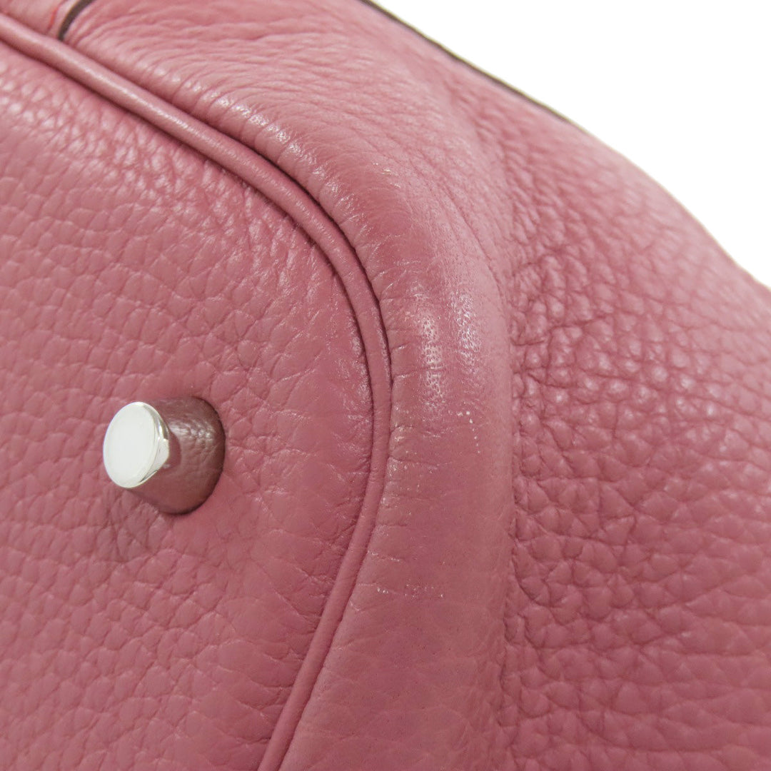HERMES Handbag Taurillon Clemence pink Picotin Lock MM SilverMetal Women Used Authentic