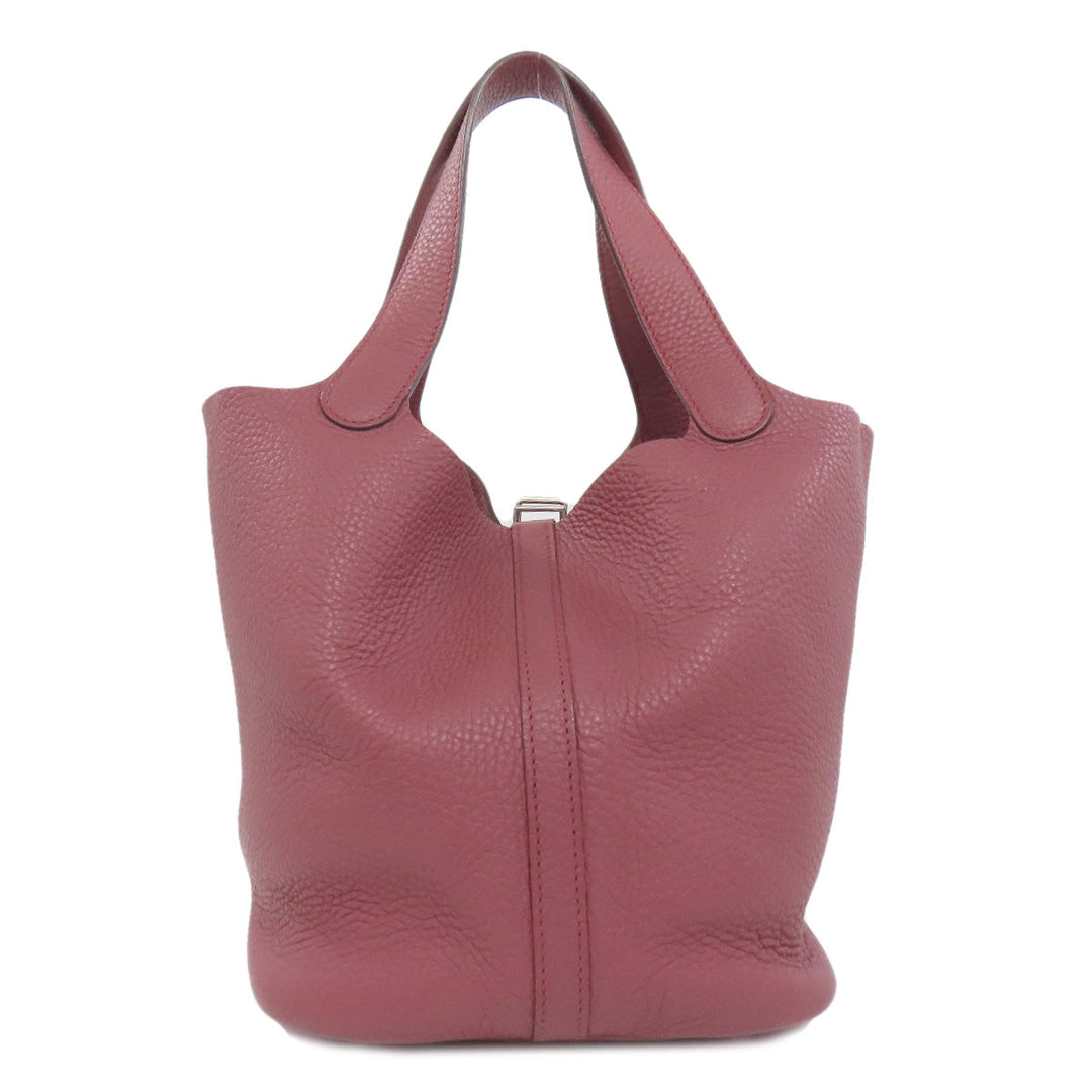 HERMES Handbag Taurillon Clemence pink Picotin Lock MM SilverMetal Women Used Authentic