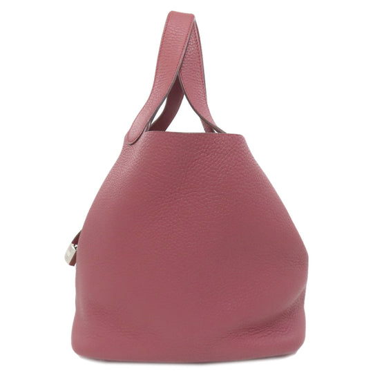 HERMES Handbag Taurillon Clemence pink Picotin Lock MM SilverMetal Women Used Authentic