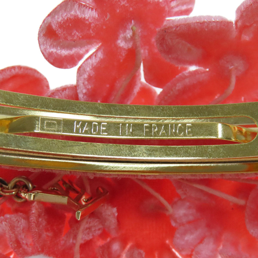 LOUIS VUITTON Valletta Suede pink Flower motif Women Used Authentic