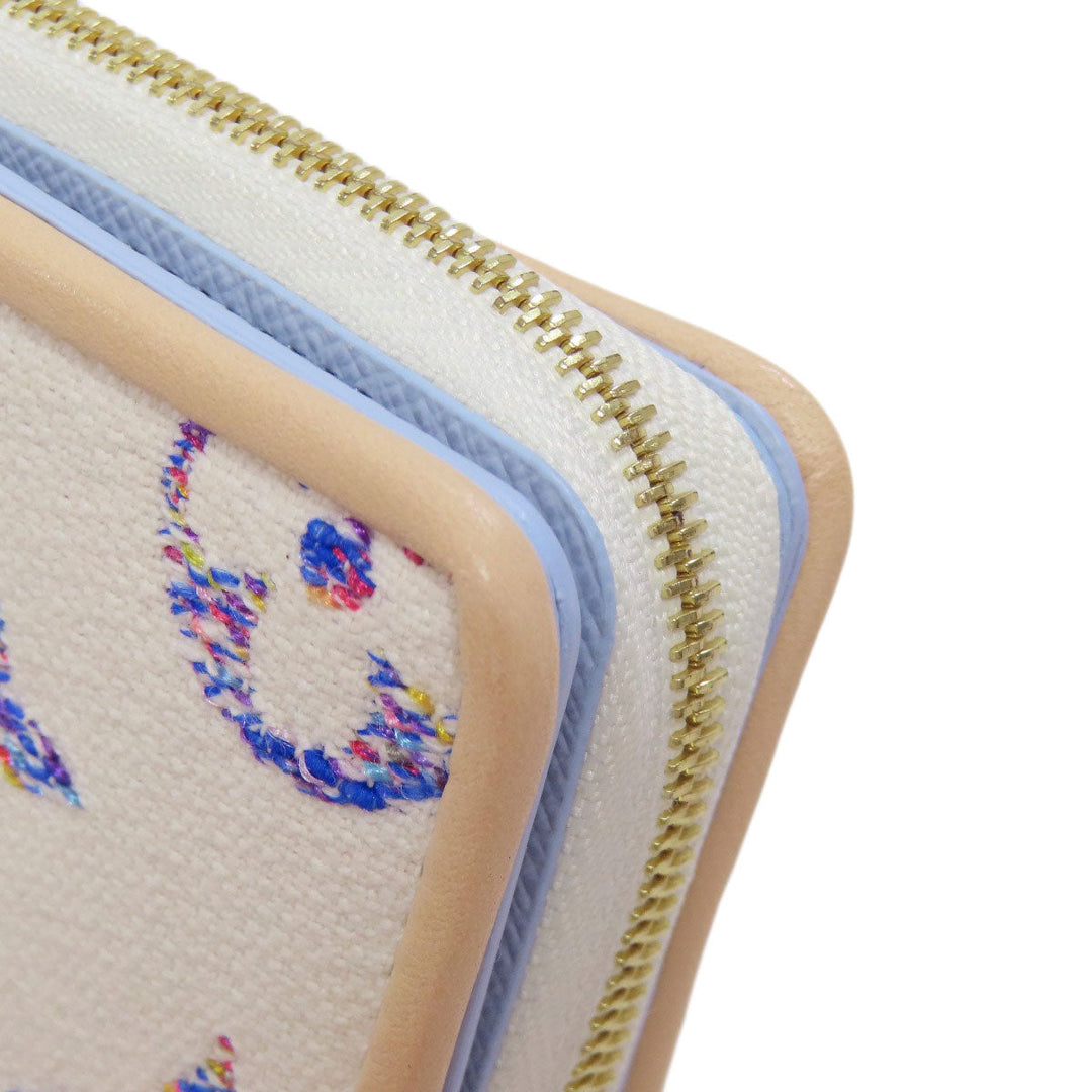 LOUIS VUITTON Bifold Wallet M83500 Monogram Jaguar white Portefeuille Lou Women Used Authentic