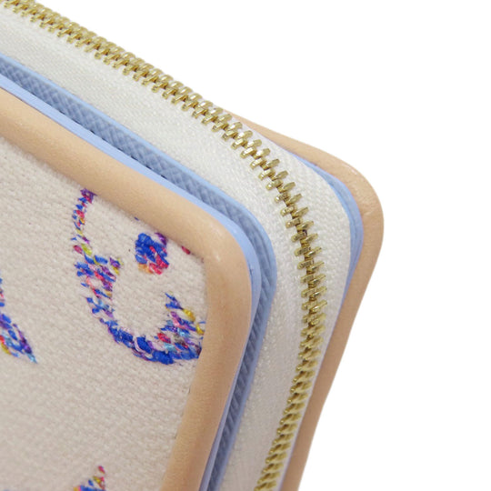 LOUIS VUITTON Bifold Wallet M83500 Monogram Jaguar white Portefeuille Lou Women Used Authentic