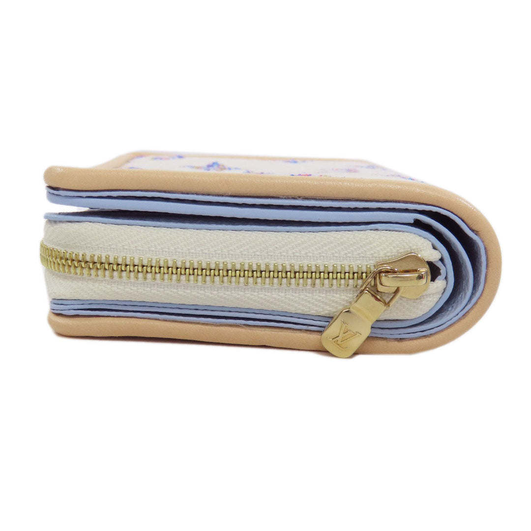 LOUIS VUITTON Bifold Wallet M83500 Monogram Jaguar white Portefeuille Lou Women Used Authentic