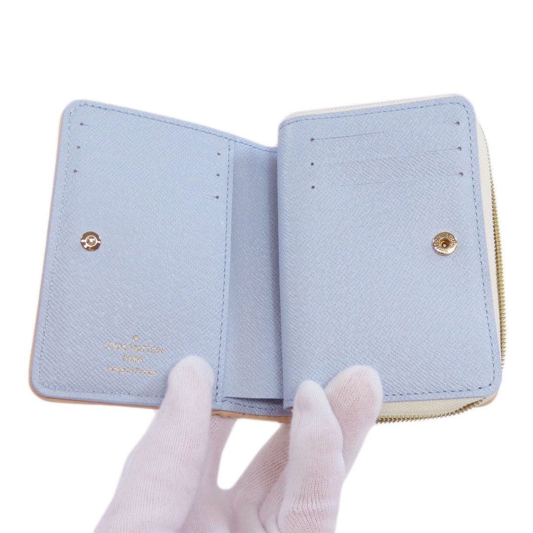 LOUIS VUITTON Bifold Wallet M83500 Monogram Jaguar white Portefeuille Lou Women Used Authentic