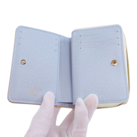 LOUIS VUITTON Bifold Wallet M83500 Monogram Jaguar white Portefeuille Lou Women Used Authentic