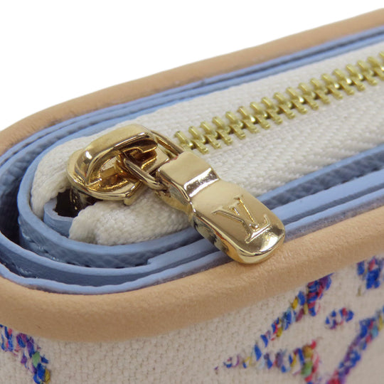 LOUIS VUITTON Bifold Wallet M83500 Monogram Jaguar white Portefeuille Lou Women Used Authentic