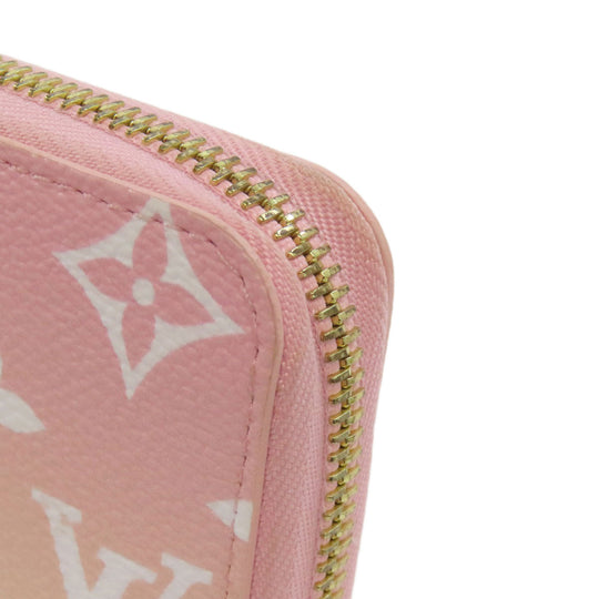 LOUIS VUITTON Long Wallet Purse M80361 Monogram canvas pink Zippy Wallet by the Pool Women Used Authentic