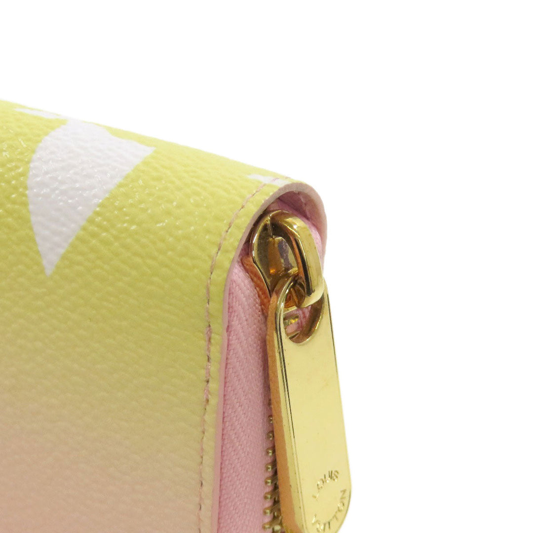 LOUIS VUITTON Long Wallet Purse M80361 Monogram canvas pink Zippy Wallet by the Pool Women Used Authentic