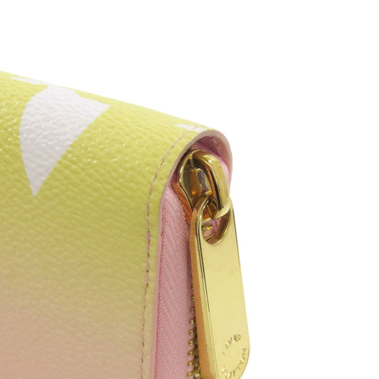 LOUIS VUITTON Long Wallet Purse M80361 Monogram canvas pink Zippy Wallet by the Pool Women Used Authentic