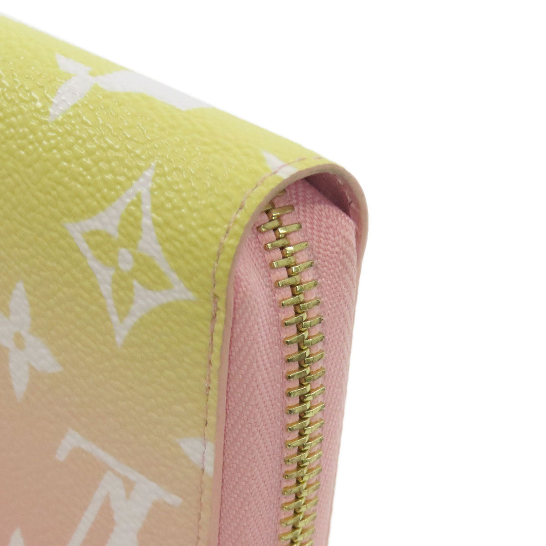LOUIS VUITTON Long Wallet Purse M80361 Monogram canvas pink Zippy Wallet by the Pool Women Used Authentic