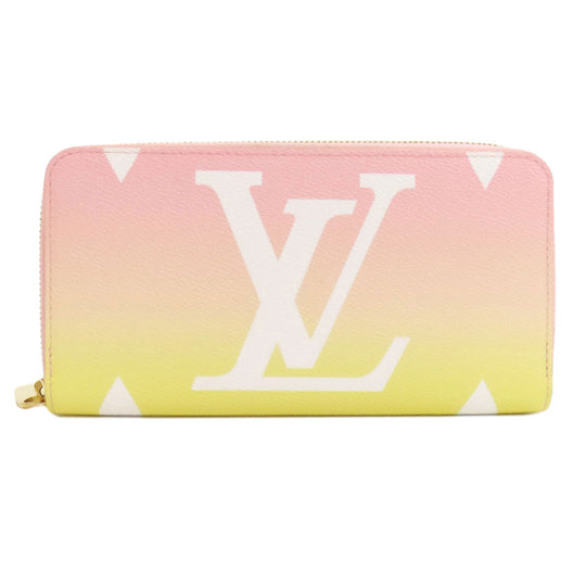 LOUIS VUITTON Long Wallet Purse M80361 Monogram canvas pink Zippy Wallet by the Pool Women Used Authentic