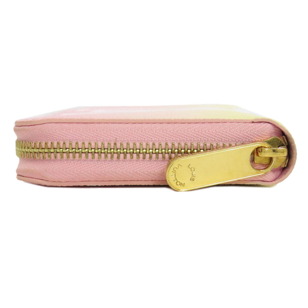 LOUIS VUITTON Long Wallet Purse M80361 Monogram canvas pink Zippy Wallet by the Pool Women Used Authentic