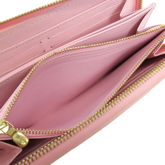 LOUIS VUITTON Long Wallet Purse M80361 Monogram canvas pink Zippy Wallet by the Pool Women Used Authentic