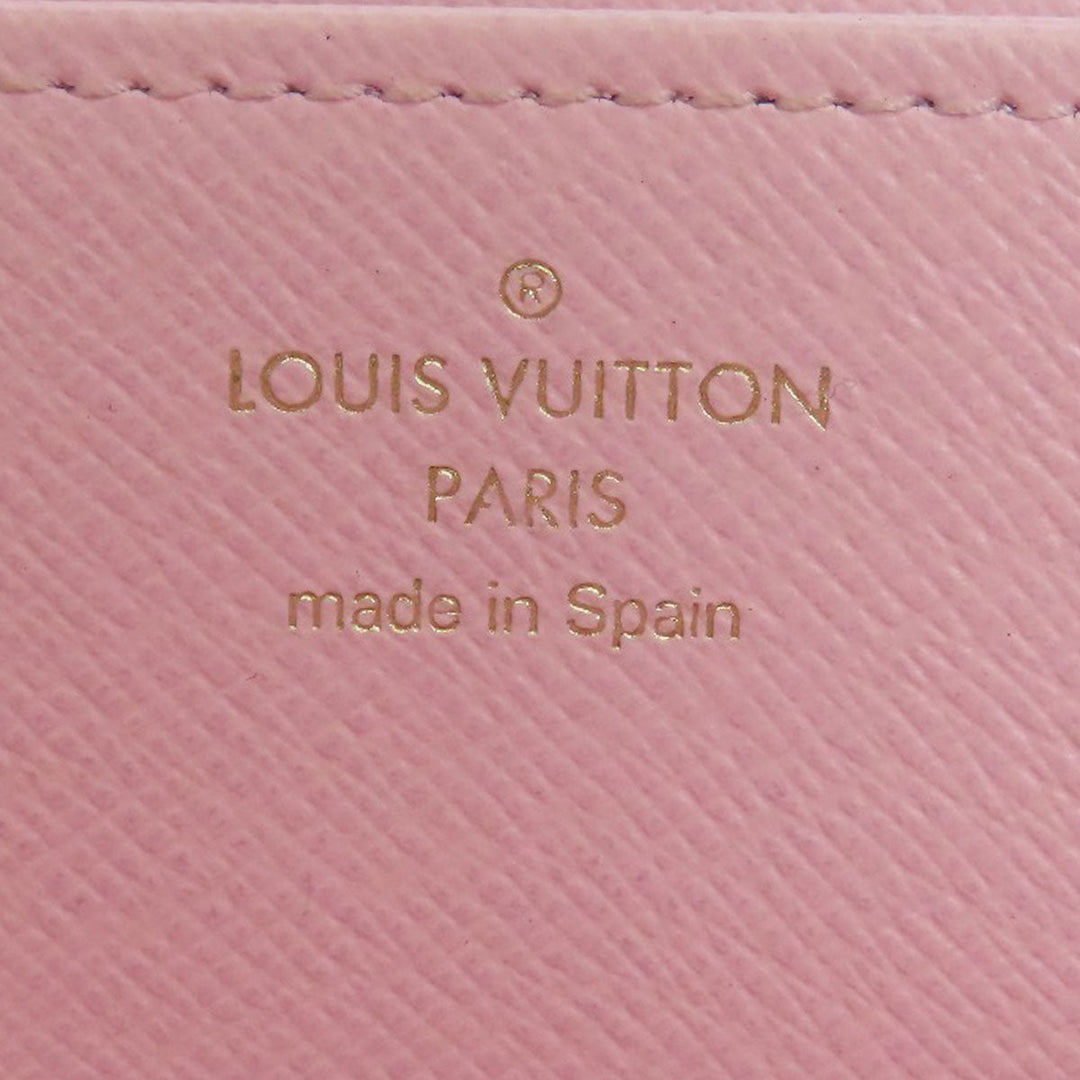 LOUIS VUITTON Long Wallet Purse M80361 Monogram canvas pink Zippy Wallet by the Pool Women Used Authentic