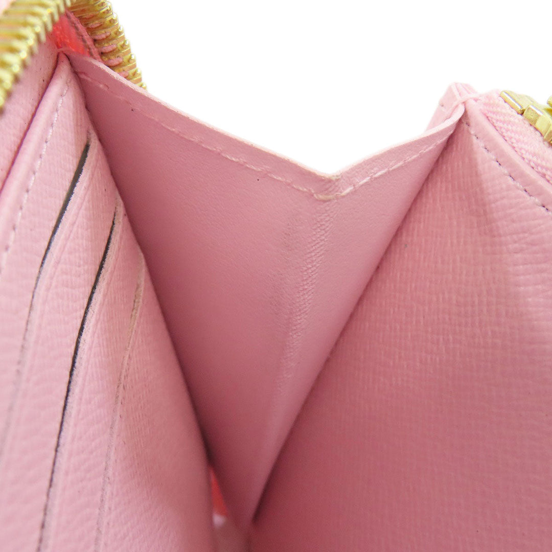 LOUIS VUITTON Long Wallet Purse M80361 Monogram canvas pink Zippy Wallet by the Pool Women Used Authentic