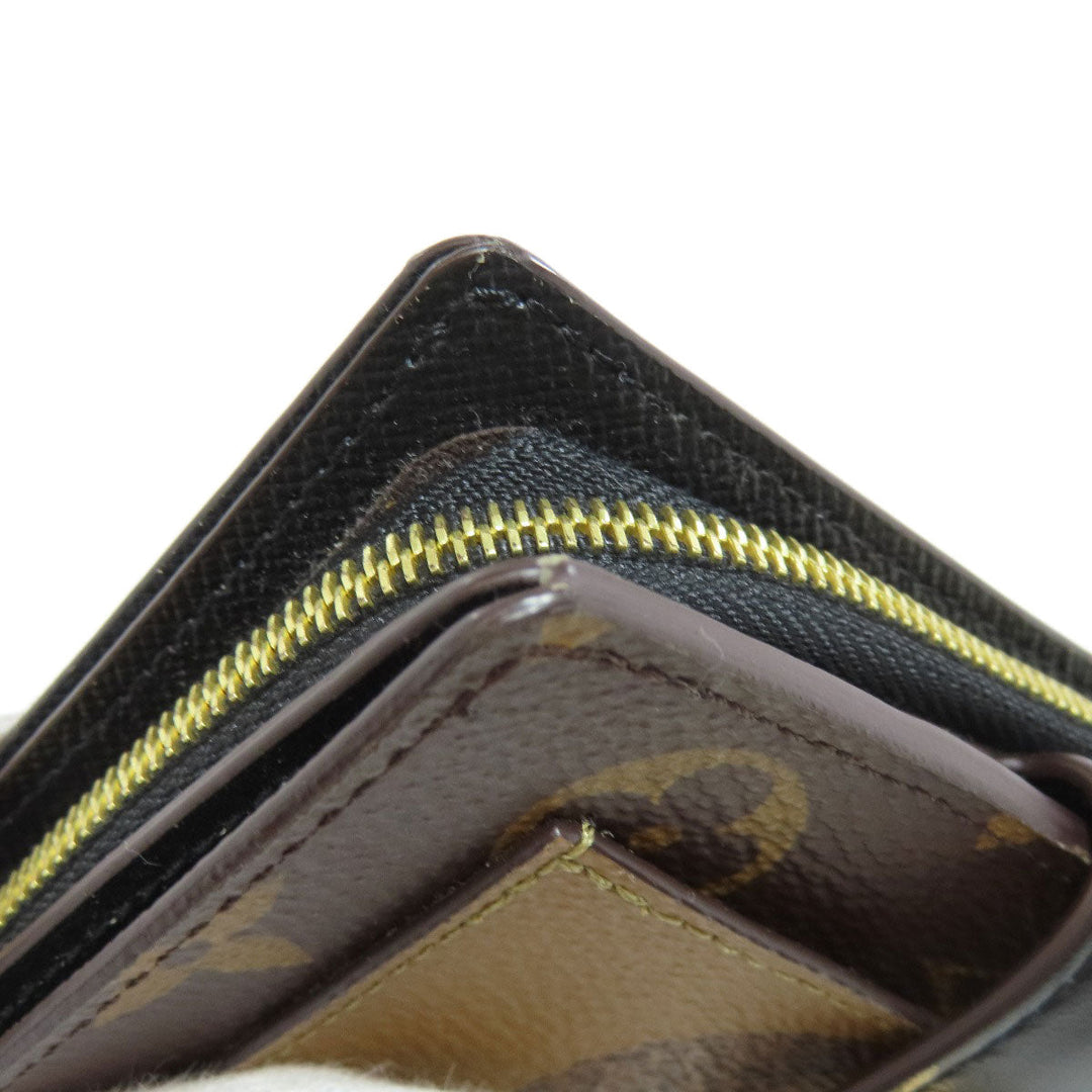 LOUIS VUITTON Bifold Wallet M69432 Monogram reverse Brown Portefeuille Juliet Women Used Authentic