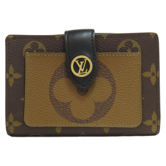 LOUIS VUITTON Bifold Wallet M69432 Monogram reverse Brown Portefeuille Juliet Women Used Authentic