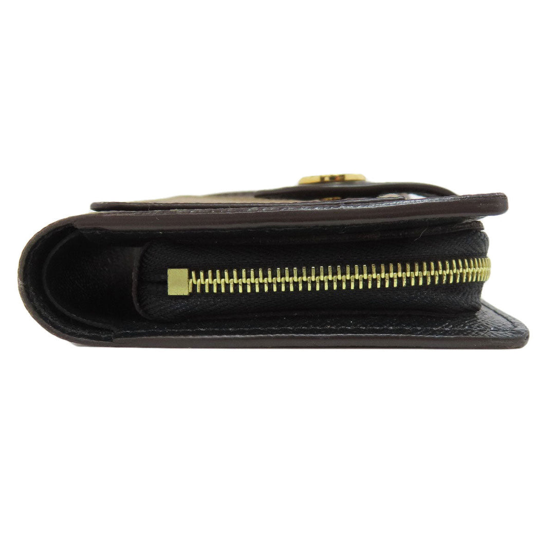 LOUIS VUITTON Bifold Wallet M69432 Monogram reverse Brown Portefeuille Juliet Women Used Authentic