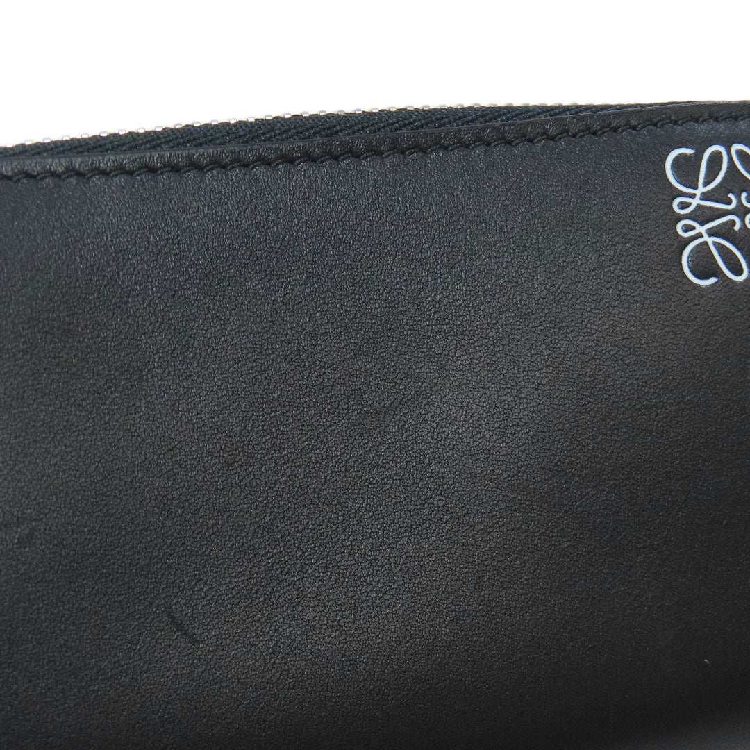 LOEWE Coin case leather black anagram Women(Unisex) Used Authentic