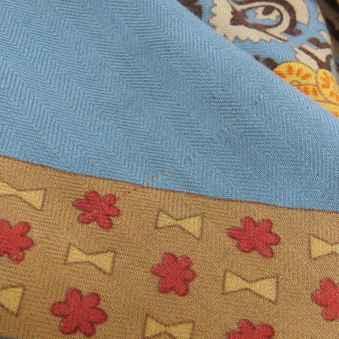 HERMES Stall Cashmere, Silk Brown Caregean Women Used Authentic