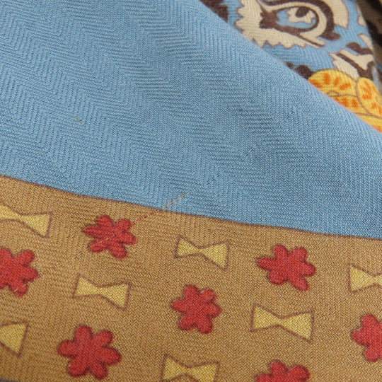 HERMES Stall Cashmere, Silk Brown Caregean Women Used Authentic