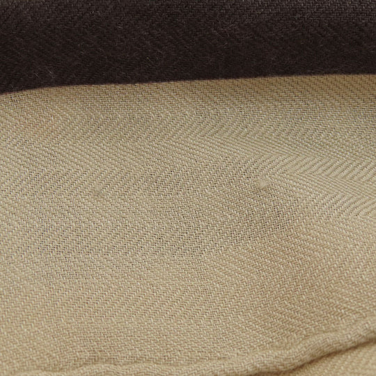 HERMES Stall Cashmere, Silk Brown Caregean Women Used Authentic